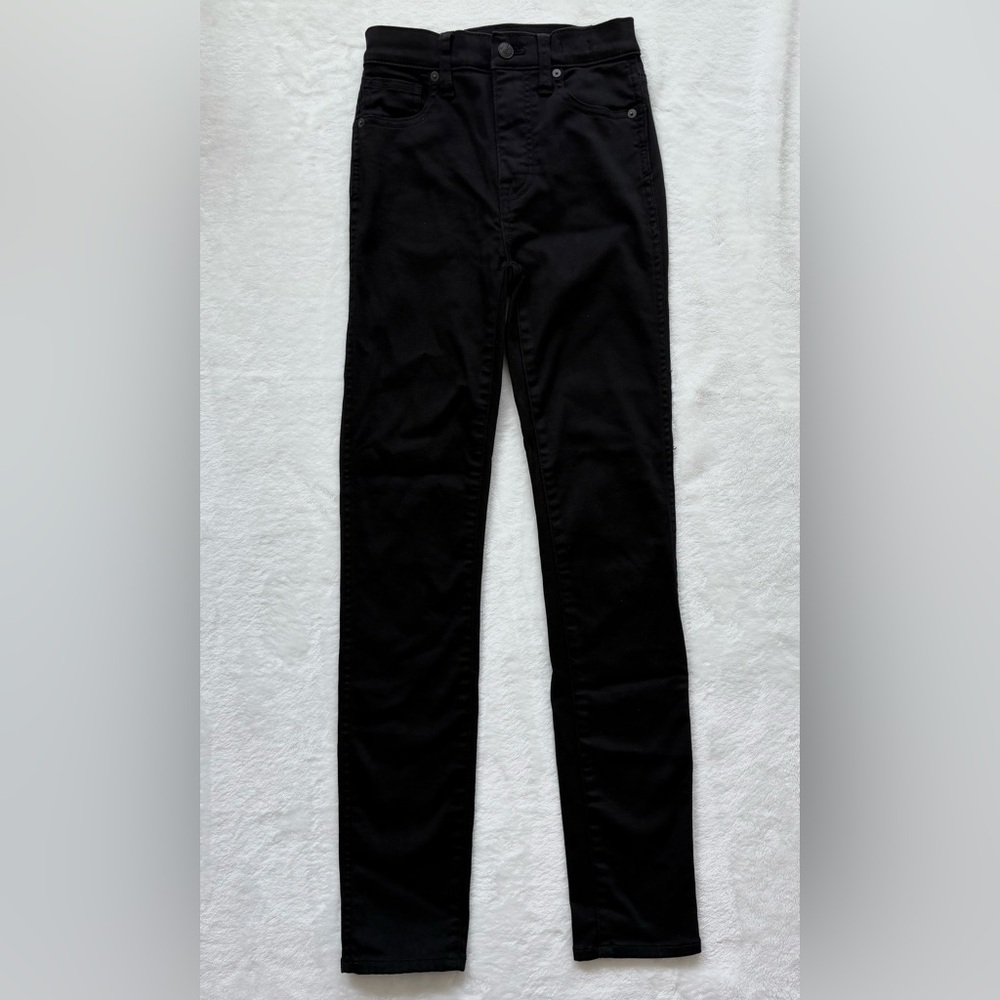 Madewell 10” high rise skinny jeans black 23 xs (US 4)